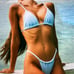 Super Cute Brand New Light Blue Ribbed Kotomi Swimsuit