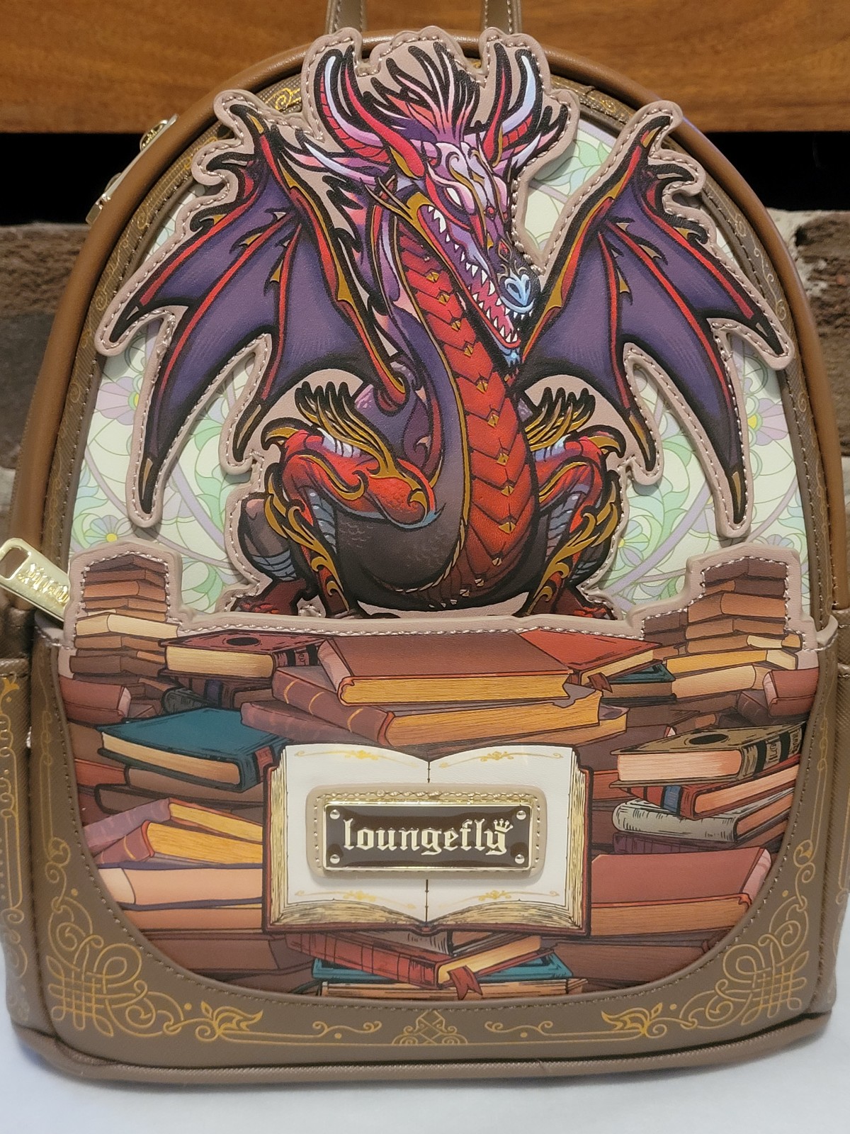 *EXCLUSIVE* Stained Glass Dragon Loungefly!! SOLD OUT Online! Factory Wrapped!