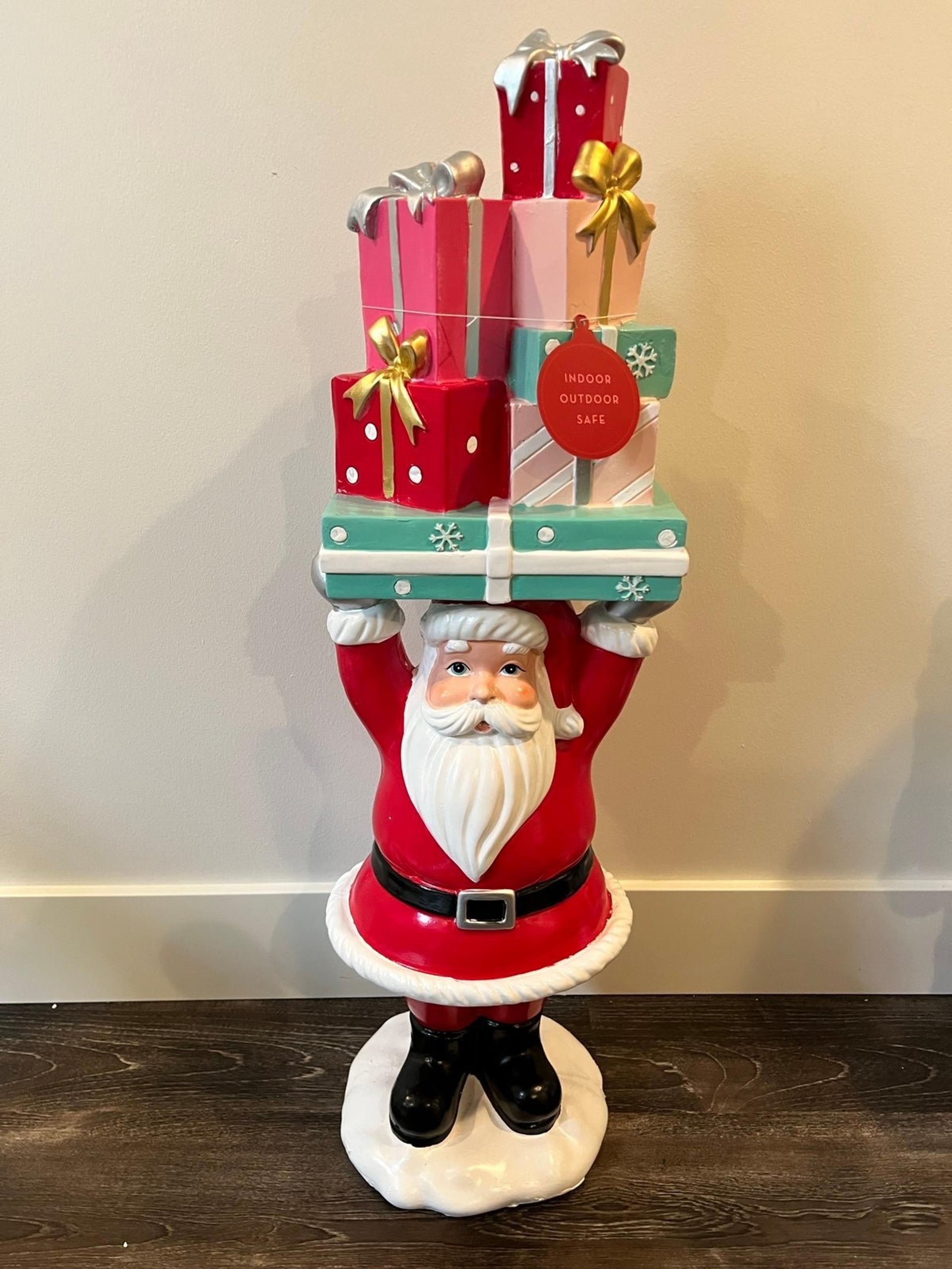 3'+ Santa With Presents Detailed Christmas Mold Decor Brand New From Home Goods