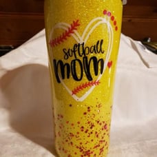 Softball mom tumbler