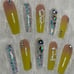 Yellow Ombre Crystal Acrylic Press On Na