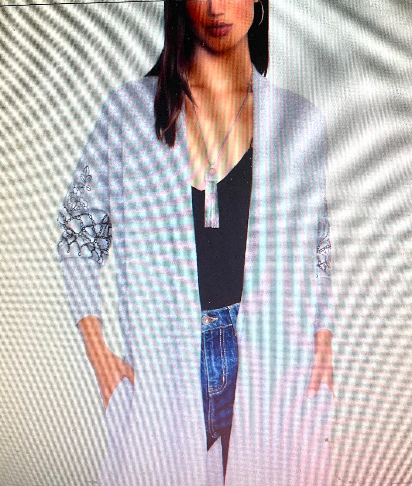 Johnny Was NWT Gray Cardigan