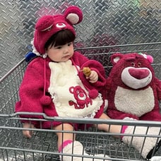 Strawberry bear set for girls（5 item bundle )
