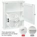 Mirror Door Bathroom Storage Wall Mounted Medicine Cabinet With Shelf White