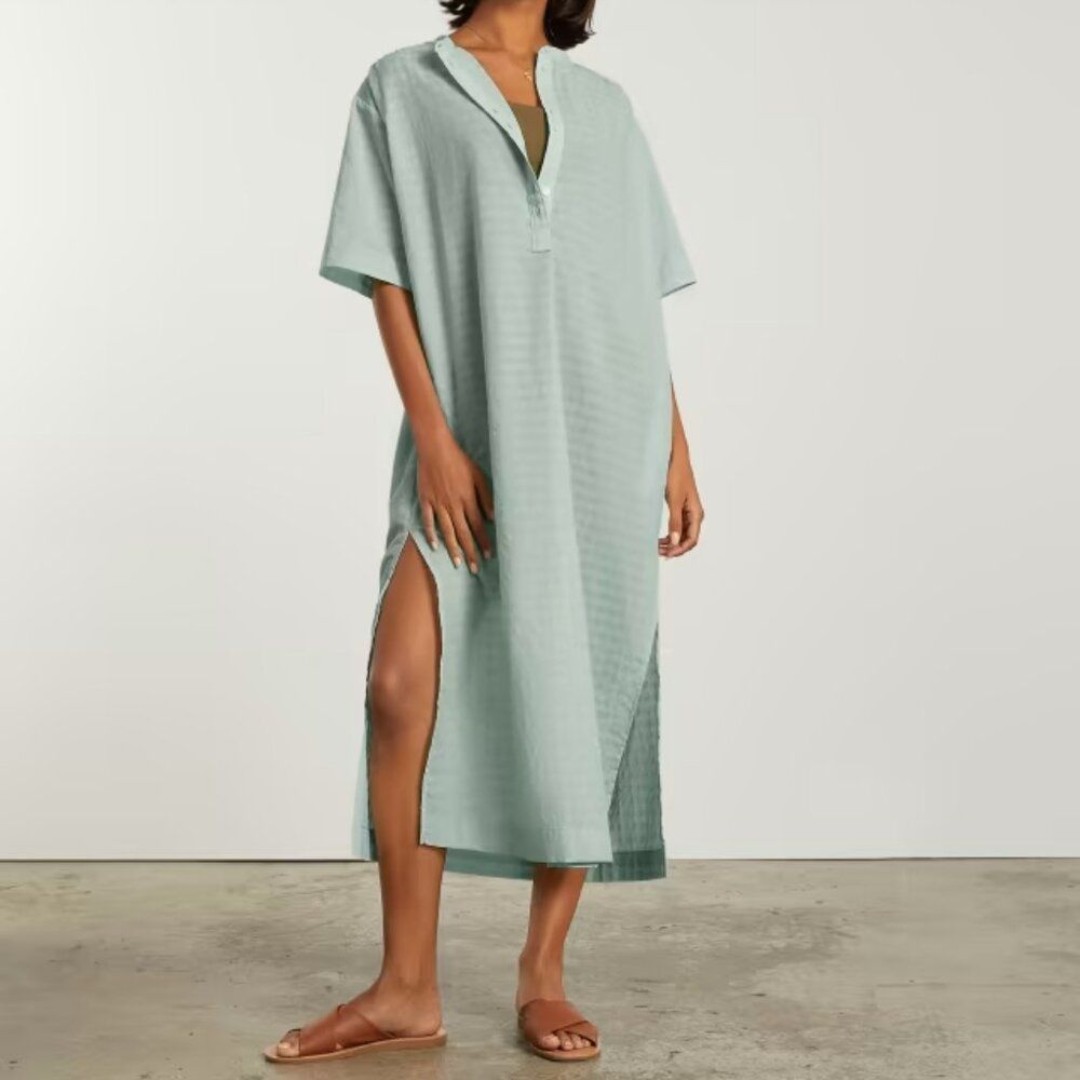 Everlane The Caftan Maxi Dress Sage Green XS