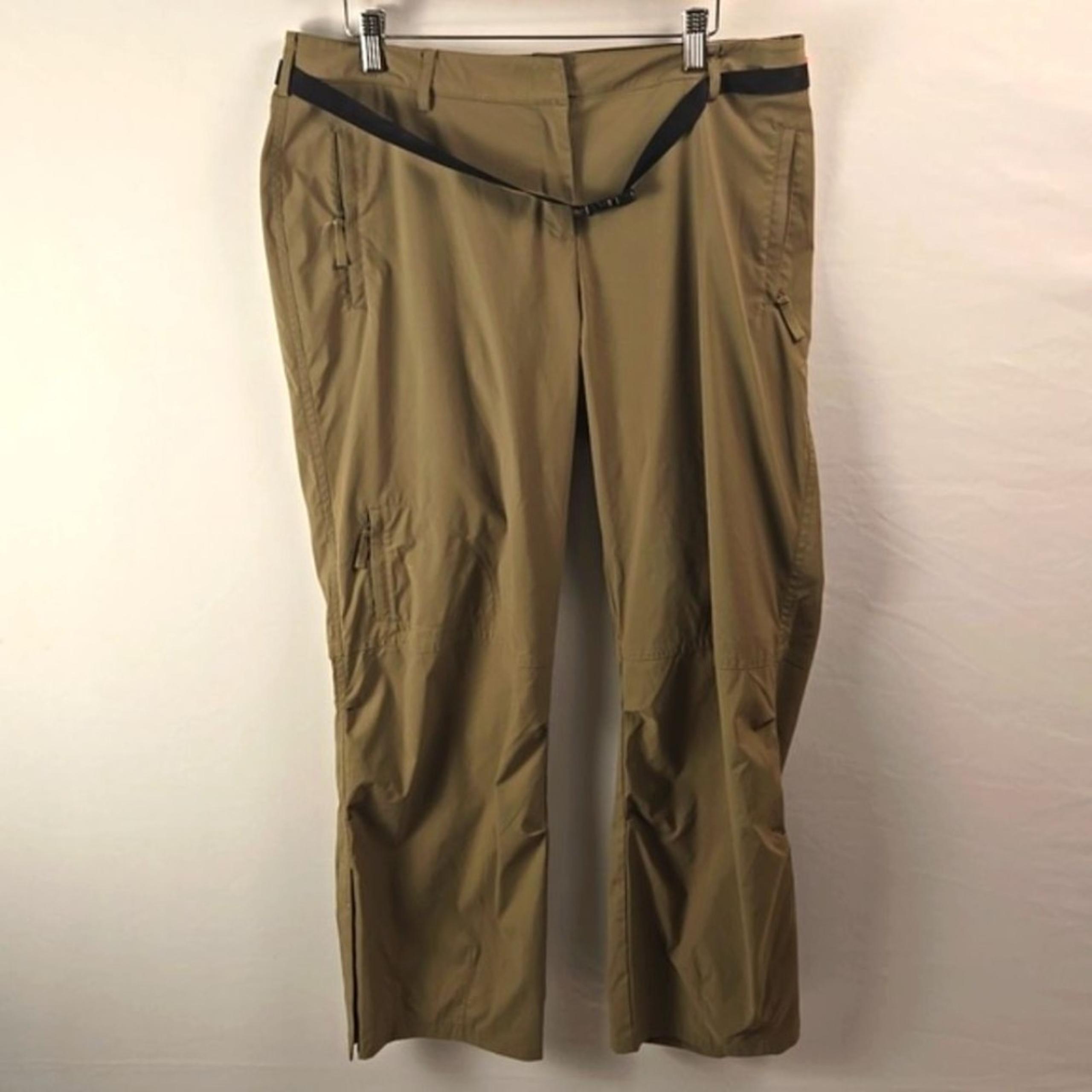 J. Jill Women's Olive Green Stretch Nylon/Spandex Cargo Pants Sz 14