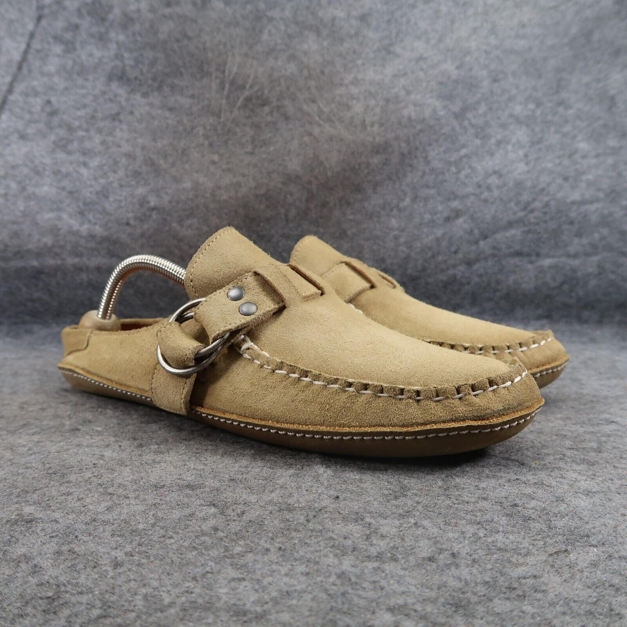Quoddy Shoes Womens 10.5 Slip On Ring Mule Leather Handcrafted Fashion Comfort