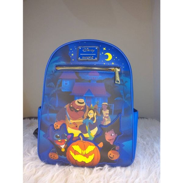 NWT Loungefly Disney Lilo & Stitch Trick or Treating Group Portrait Glow-in-the-
