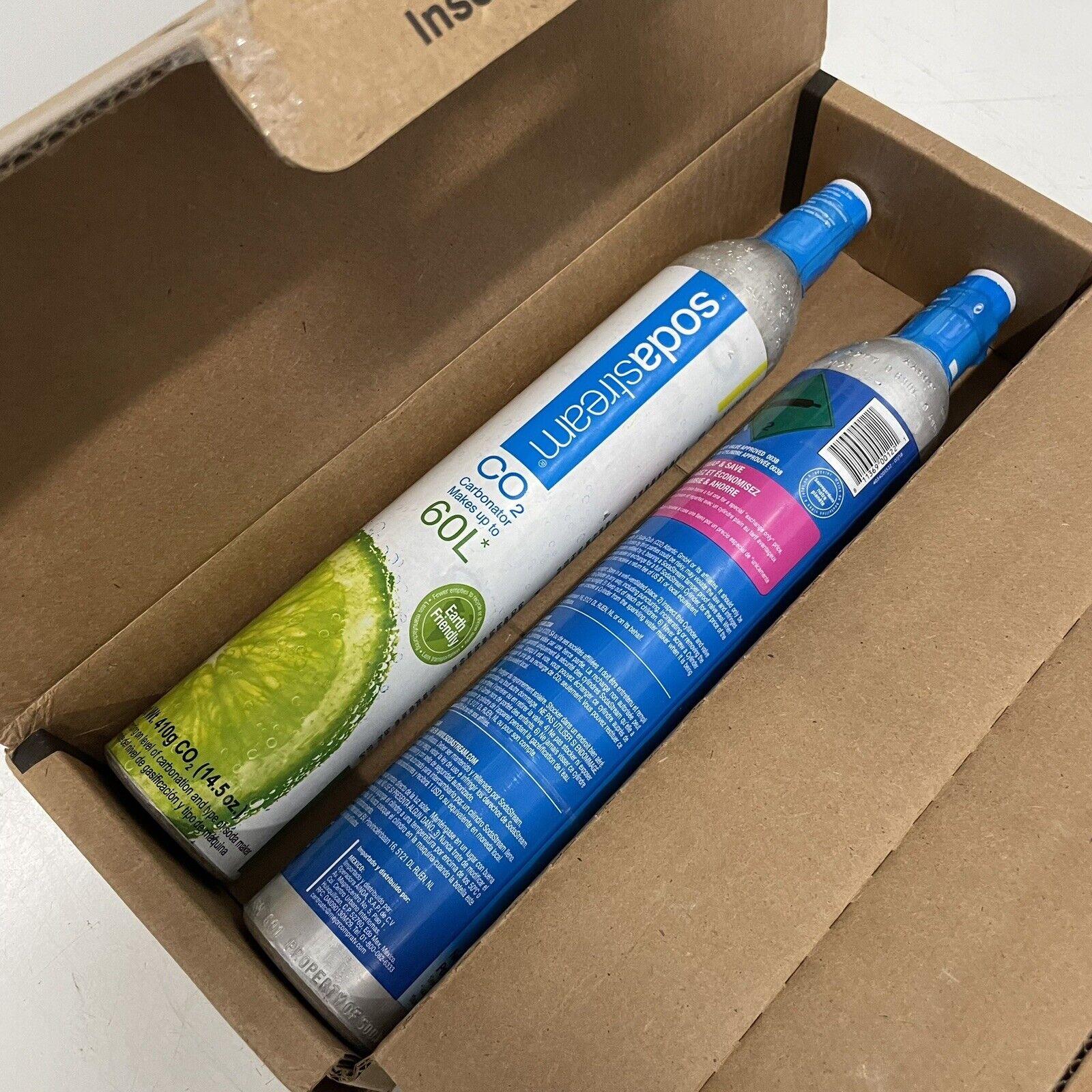 2 PACK Bundle Sodastream Co2 Cylinders “Dated 2020” FULL in BOX SEALED 60L