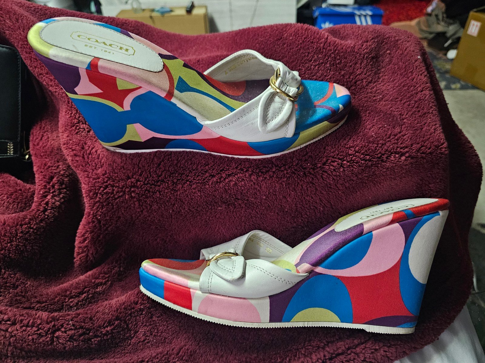Coach wedge heel sandals