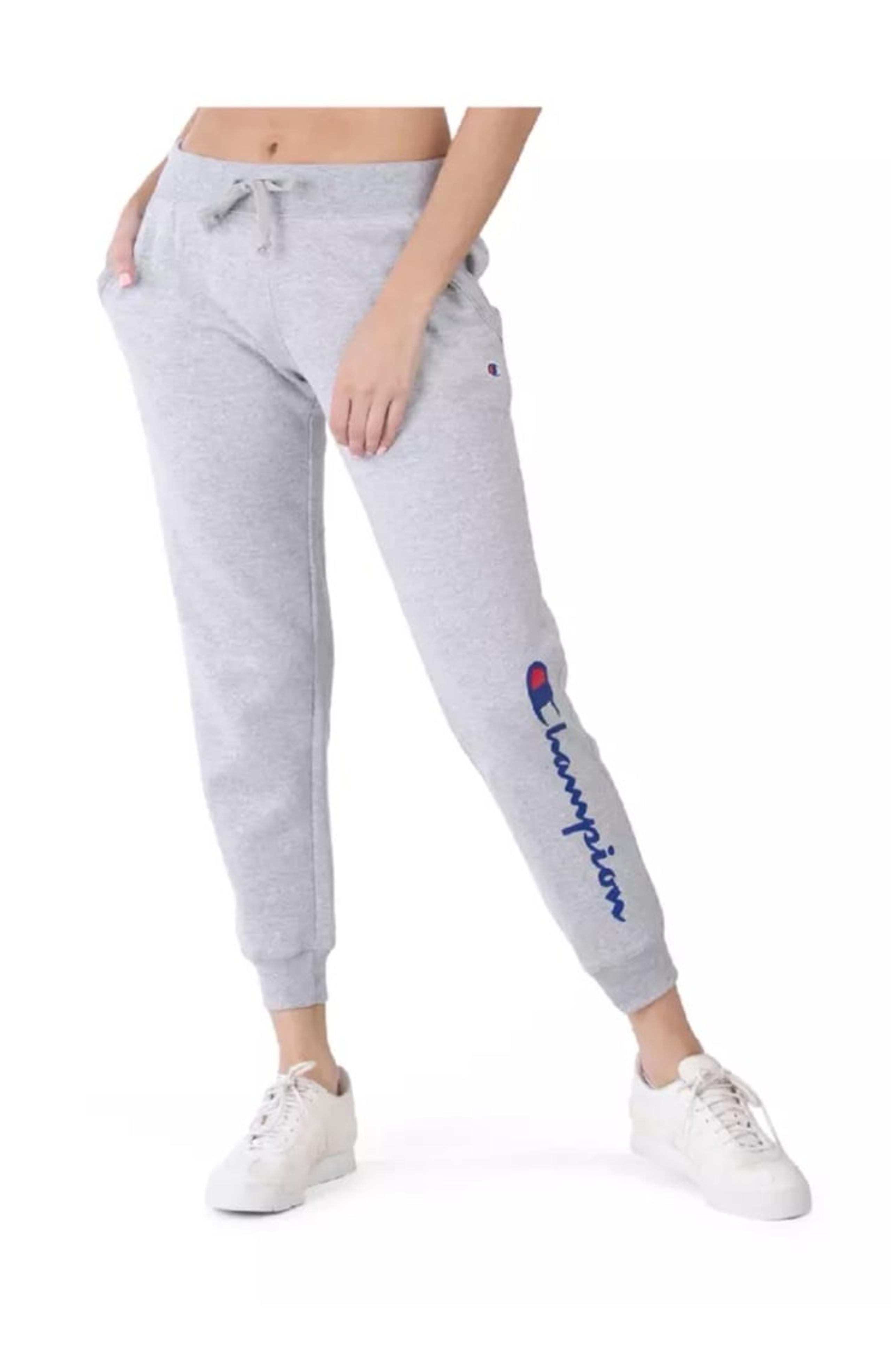 New Champion women powerblend logo Joggers oxford grey FLEECE PANT M, L, XL