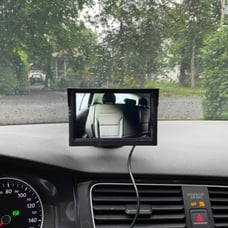Baby Car Camera, 5'' 1080P Mirror Monitor with IR Night Vision, 3X Zoom