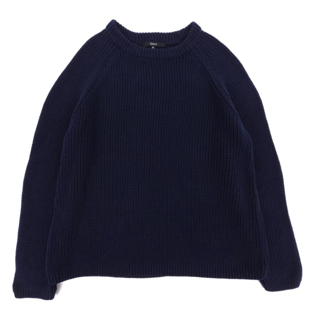 NEW Quince 100% Organic Cotton Fisherman Crew Sweater Minimal Old Money Navy XL