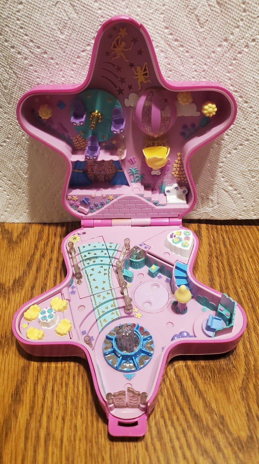 VINTAGE 1993 POLLY POCKET PINK STAR FAIRYLIGHT WONDERLAND BLUEBIRD TOY +LIGHTS