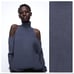 NWT Zara Gray High Collar Sweater Size S