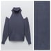NWT Zara Gray High Collar Sweater Size S