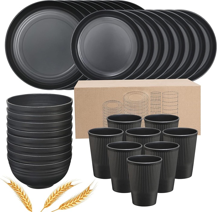 Plates and Bowls Sets for 8, 32-Piece