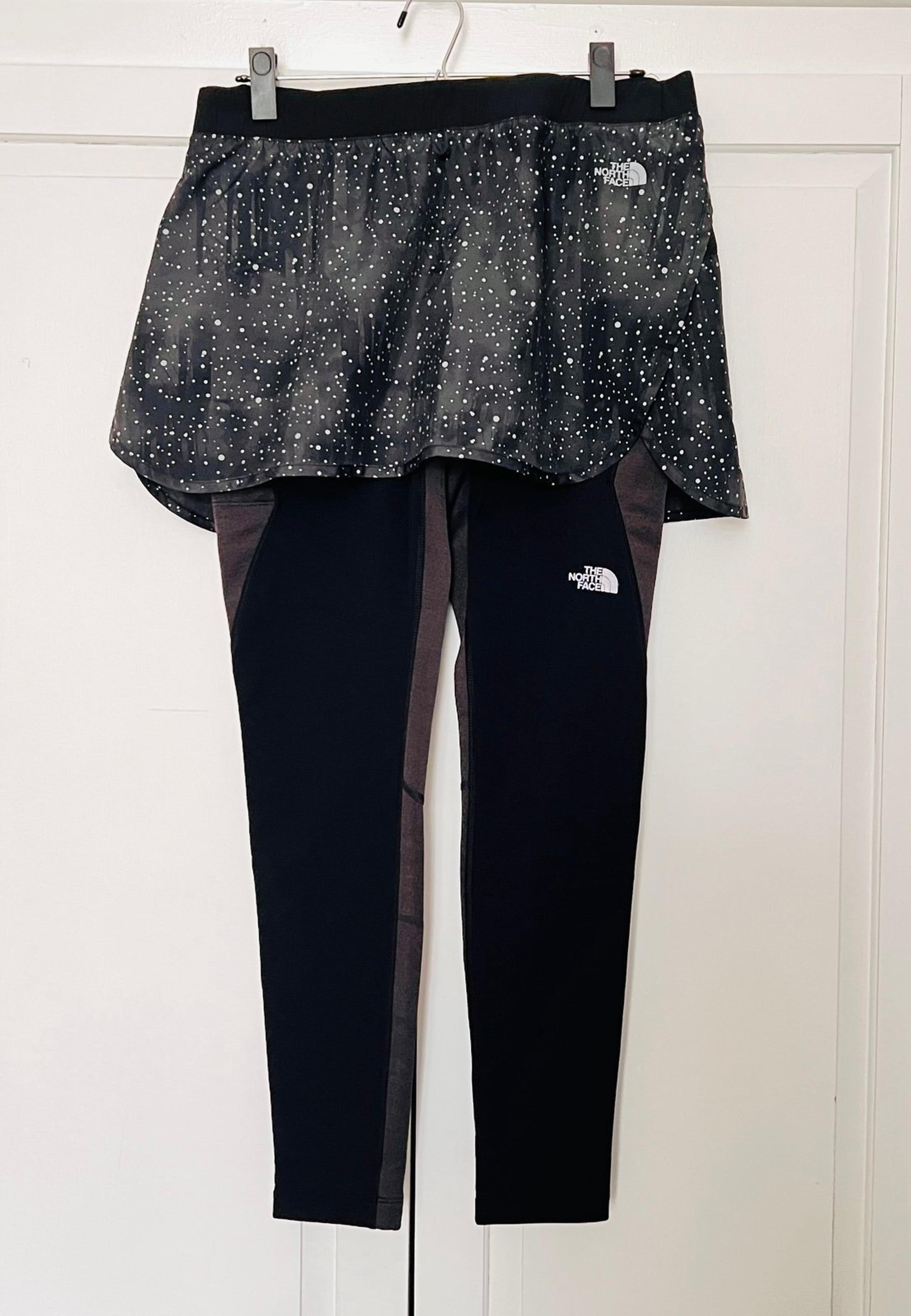 The North Face Flashdry fleece Performance Pro leggings pairs a skirt.detachable