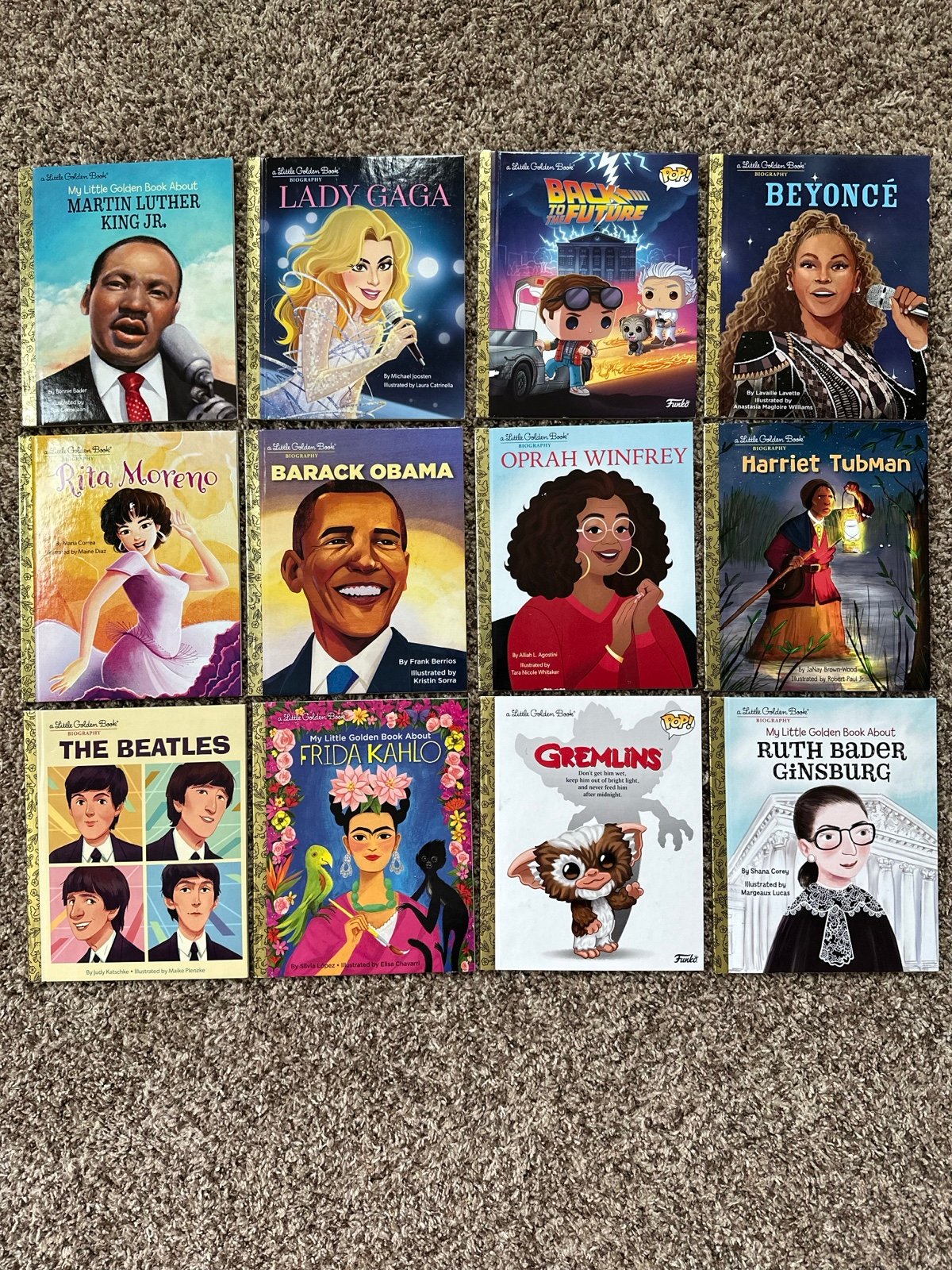 Set of 12 Little Golden Book Biographies