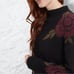 Tribal Brand Women Black Felicity Floral Mock Neck Sweater sz S/P