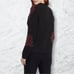 Tribal Brand Women Black Felicity Floral Mock Neck Sweater sz S/P
