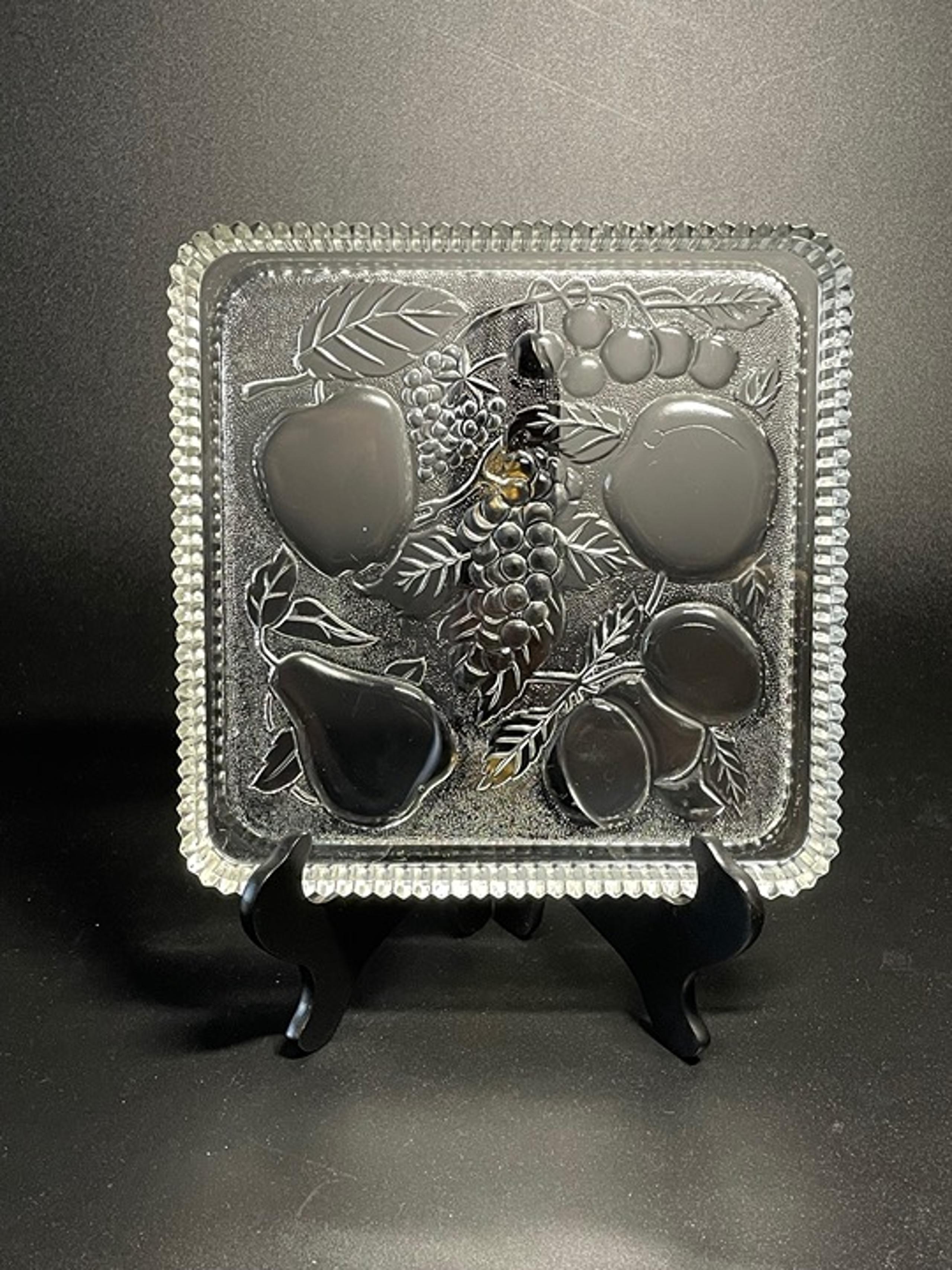 Indiana Glass, Exquisite Vintage, Square Glass Serving Platter