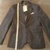 Men’s Black 2 Piece Prom Suit One Button NotchedLapel Size 34 Jacket 31 Pant NWT