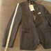 Men’s Black 2 Piece Prom Suit One Button NotchedLapel Size 34 Jacket 31 Pant NWT