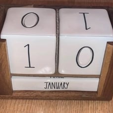 New! Rae Dunn Block Calendar