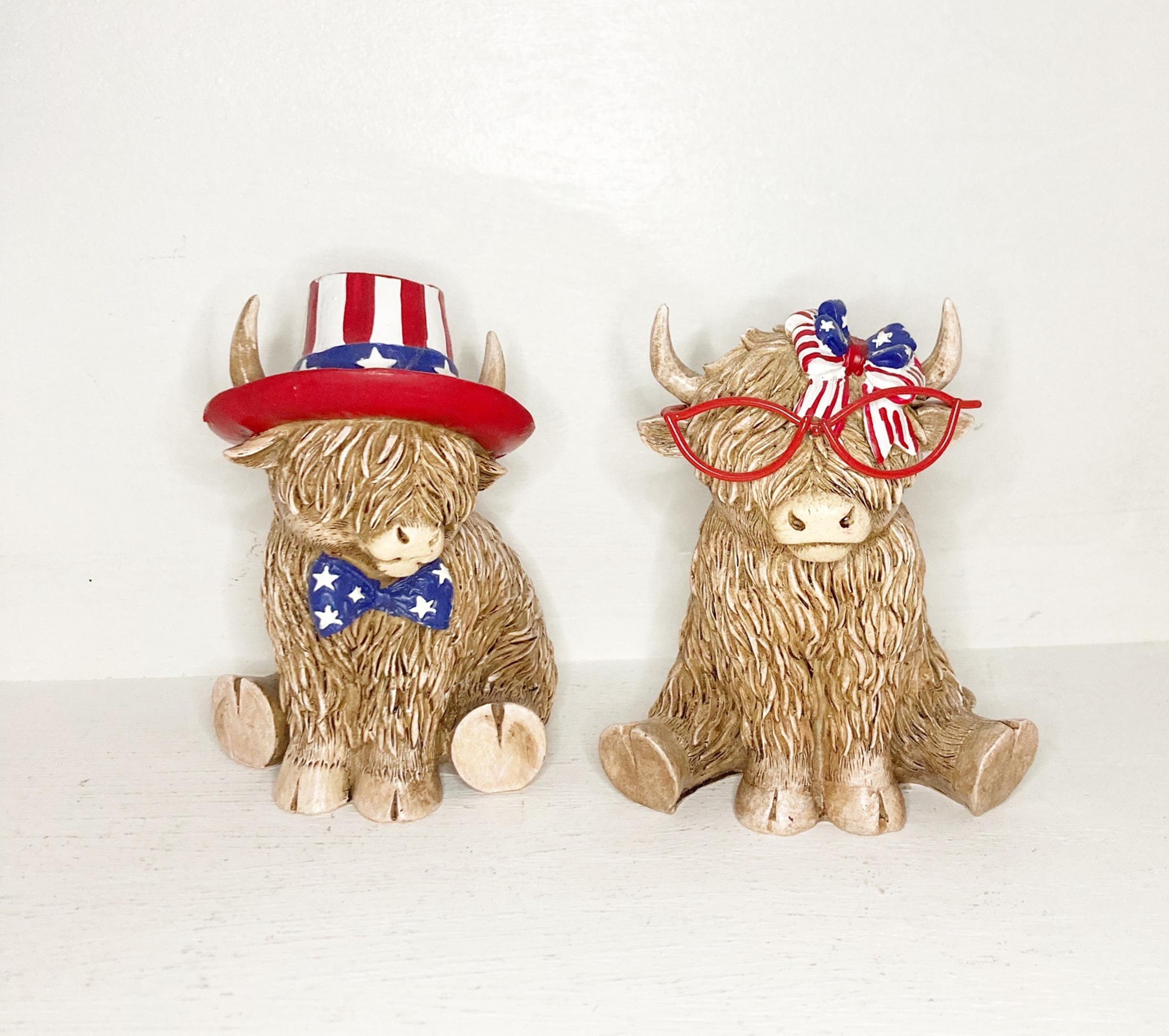 Patriotic Highland Cows Hobby Lobby 2024 vhtf