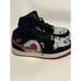 Nike Air Jordan 1 Mid SE GS Newsprint Black Red Kids 6 Y BQ6931-061