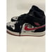 Nike Air Jordan 1 Mid SE GS Newsprint Black Red Kids 6 Y BQ6931-061