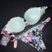 Victoria's Secret 32C BIKINI S itsy bottom BLACK WHITE PINK PURPLE PALM STRAPPY