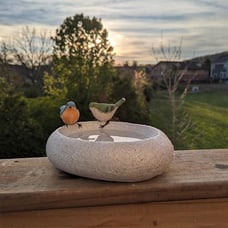 Bird Baths for Outdoors, Antique Outdoor Garden Bird Bath Resin Birdbath
