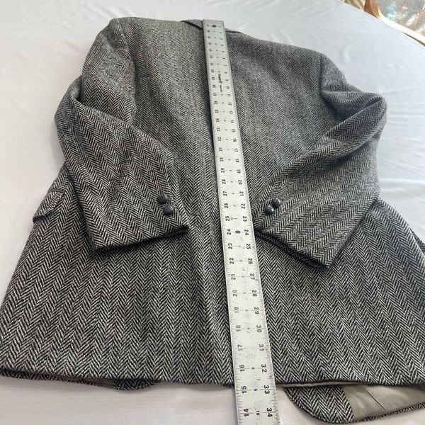 Harris Tweed Grey Black Wool VTG Blazer Size 42