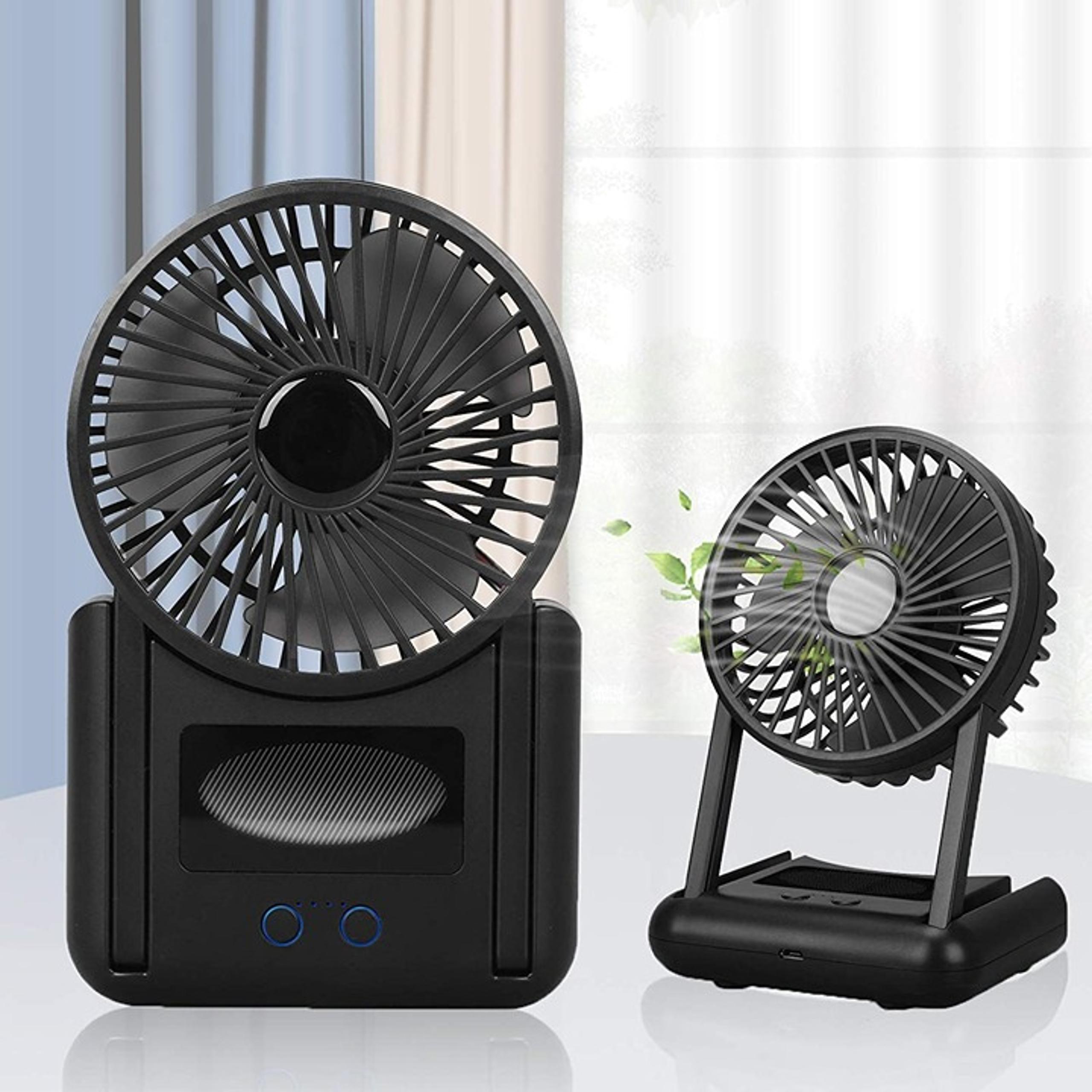 Small Battery USB Desk Fan, USB Battery Rechargeable Fan