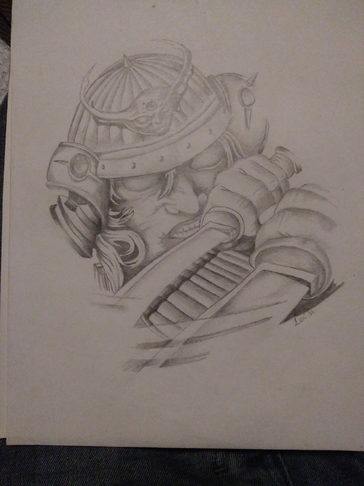 2 pictures I drew. One of a samurai Warr