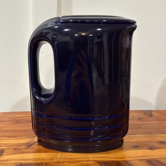 Westinghouse Art Deco Cobalt Blue Refrigerator Water Pitcher by Hall China Co