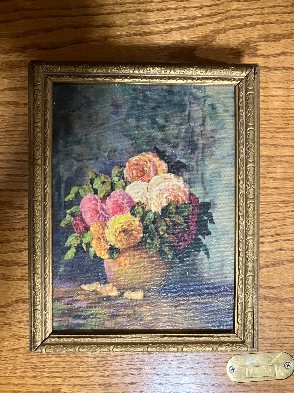 Antique Lithograph storage / jewelry box