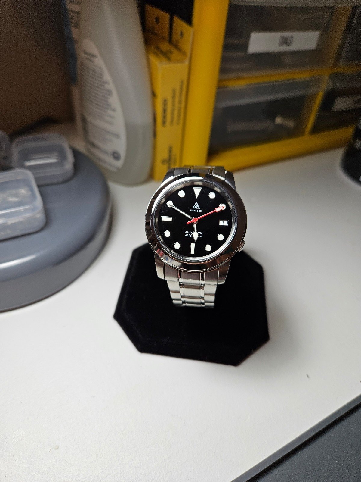 Custom Automatic Watch Seiko Powered Mod - Red Ranger