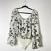 Free People Ivory White Tea One On One Date Bodysuit Boho Bell Sleeves NWT Sz XS