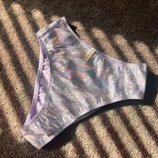 Roma X iHeartRaves Lavender Holographic Sparkle Hi-cut Bottoms