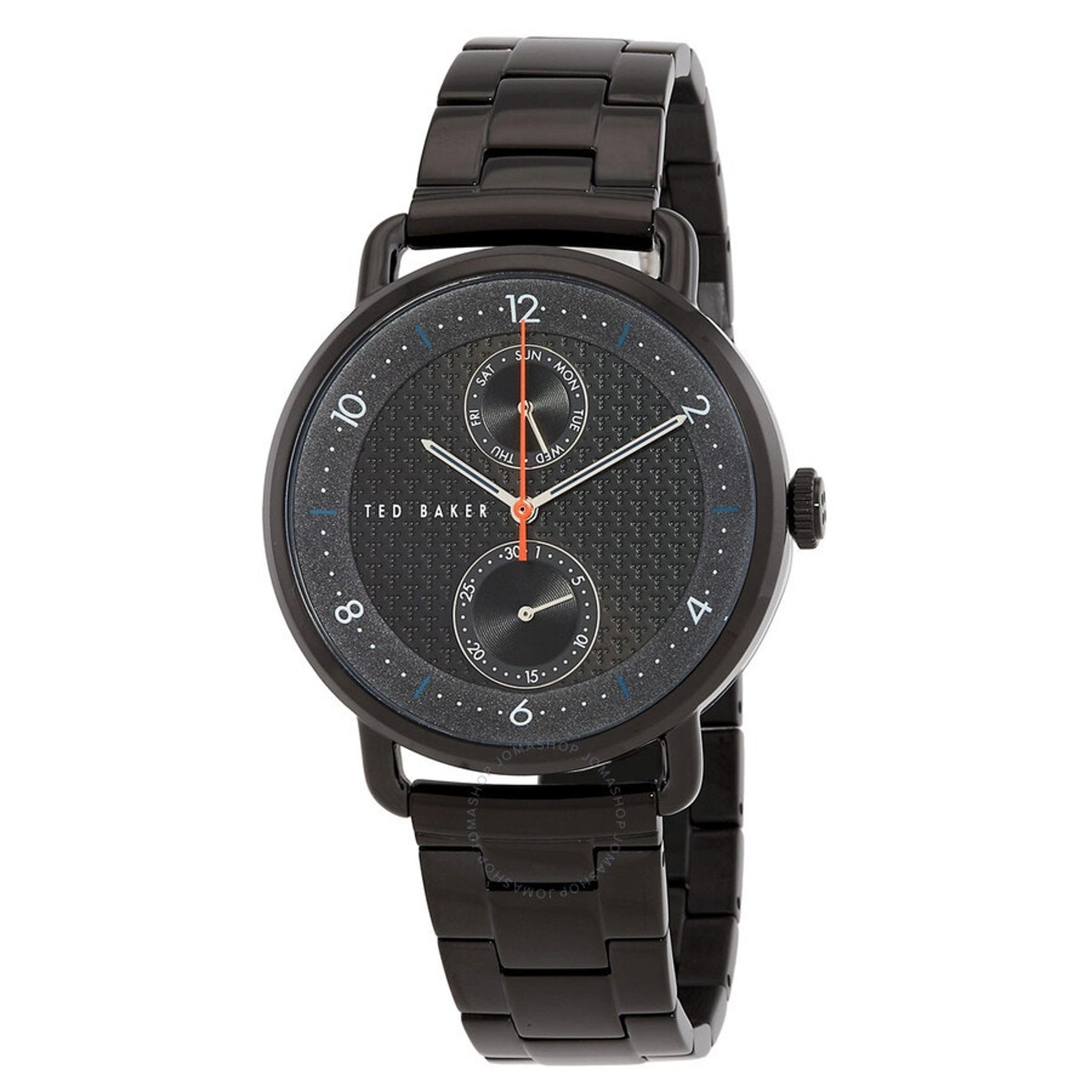 NWT-Ted Baker London Brixam Quartz Black Dial 42MM Men's Watch