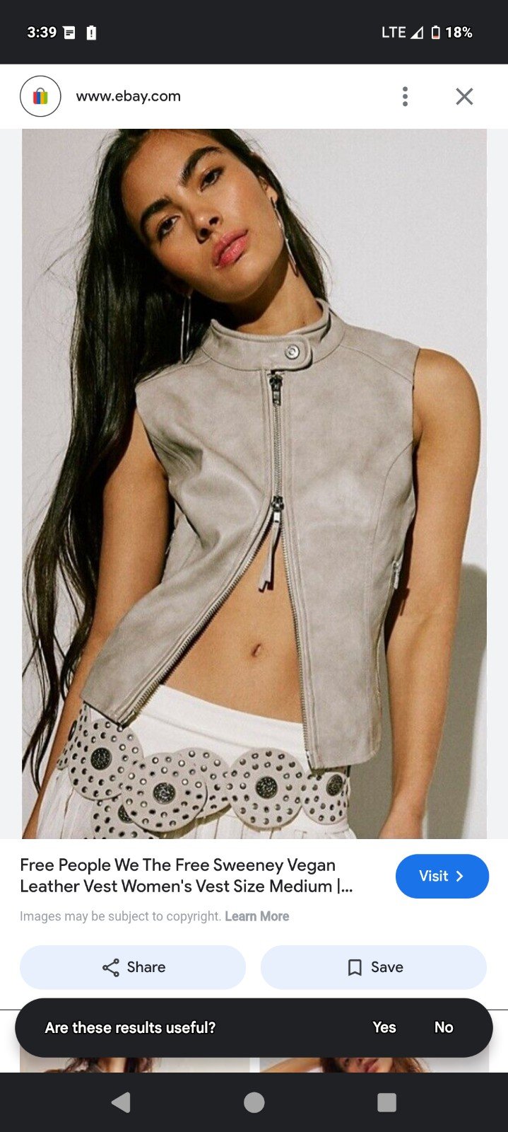 Free People We The Free Sweeney Vegan Leather Vest Women’s Vest Size Small 128