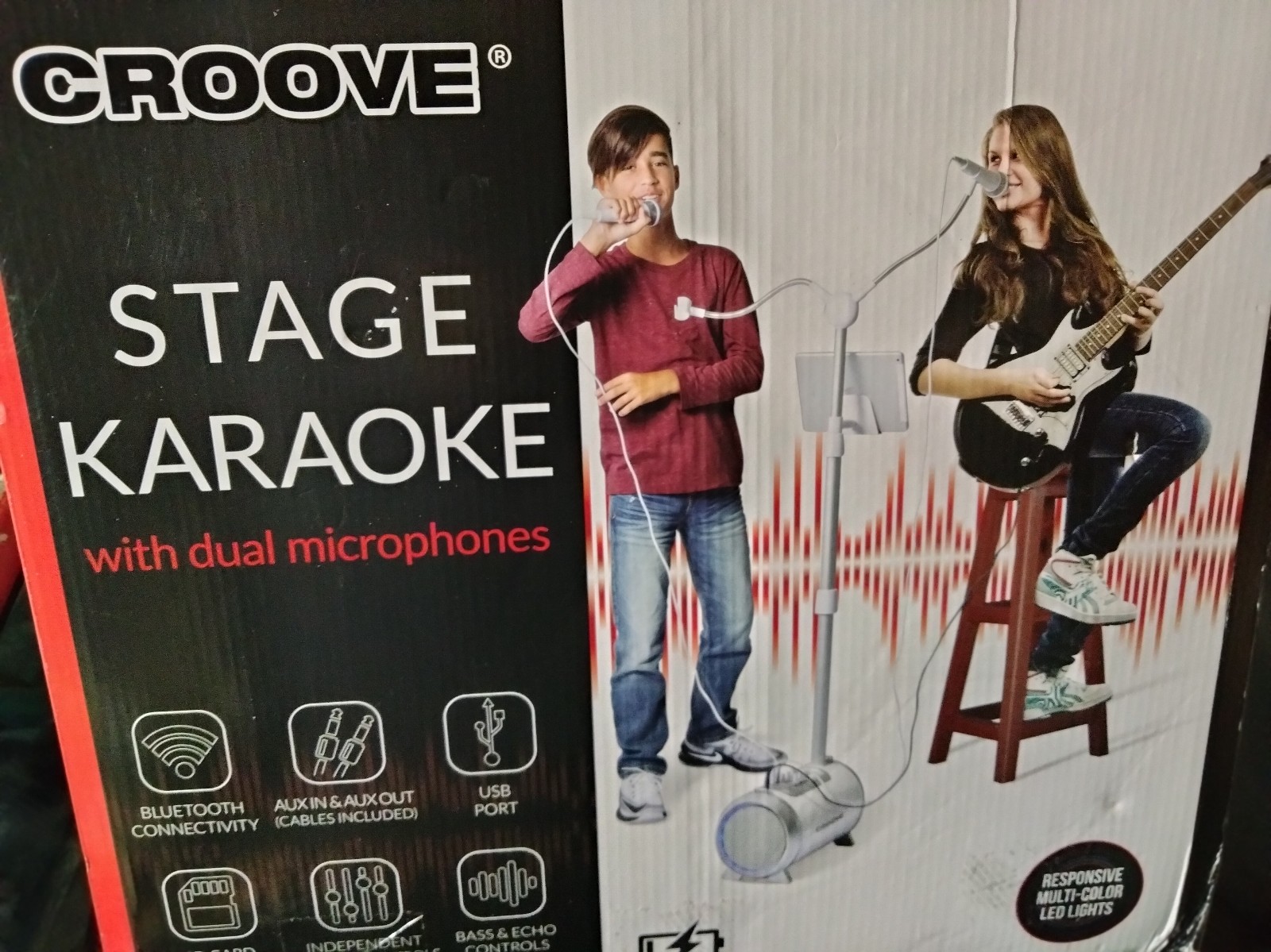 Croove Stage Karaoke with Dual Microphones