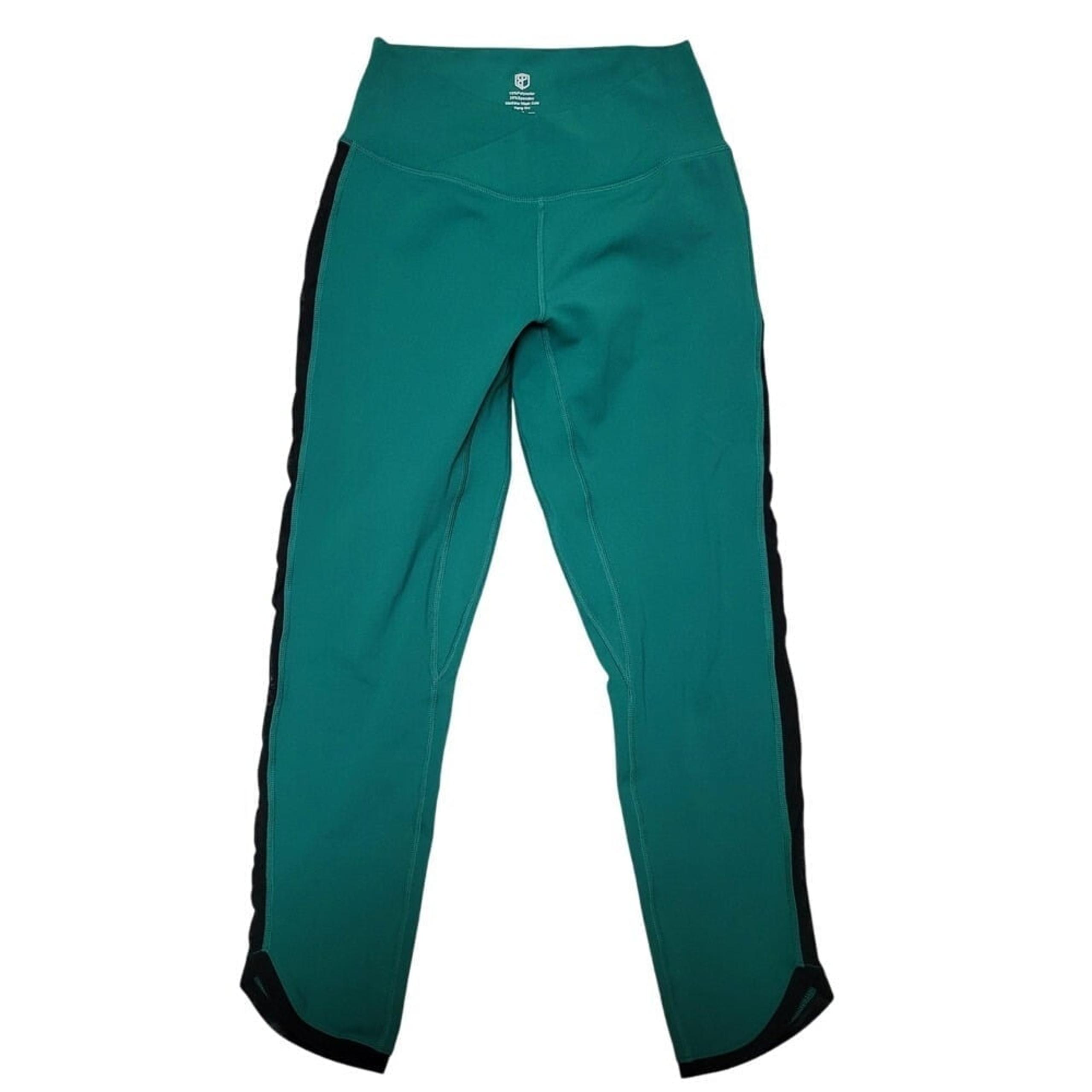 Born Primitive Leggings High Waist Athletic Yoga Pants Side Detail Green Small
