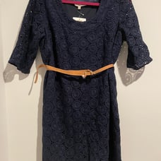 Rosie Pope Maternity Dress Navy Lace NWT Large