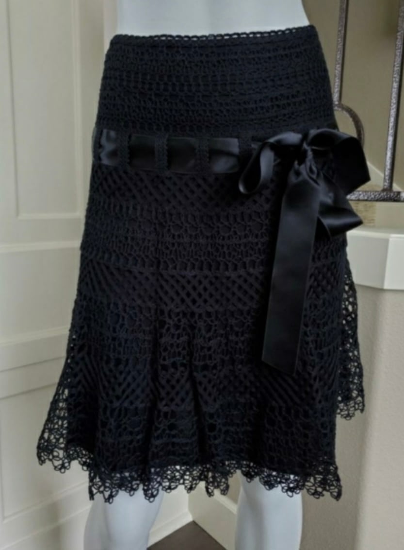 Valentino Crochet Knit Skirt