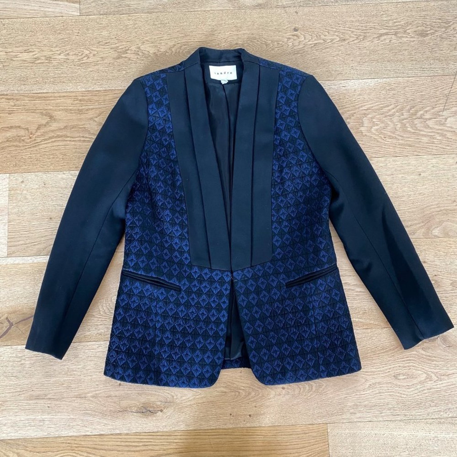 Sandro Emporio Blazer in Black and Blue