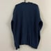 y2k blue ribbed chunky knit sweater